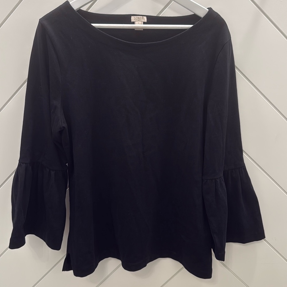 J Crew Bell Sleeve Black T-shirt